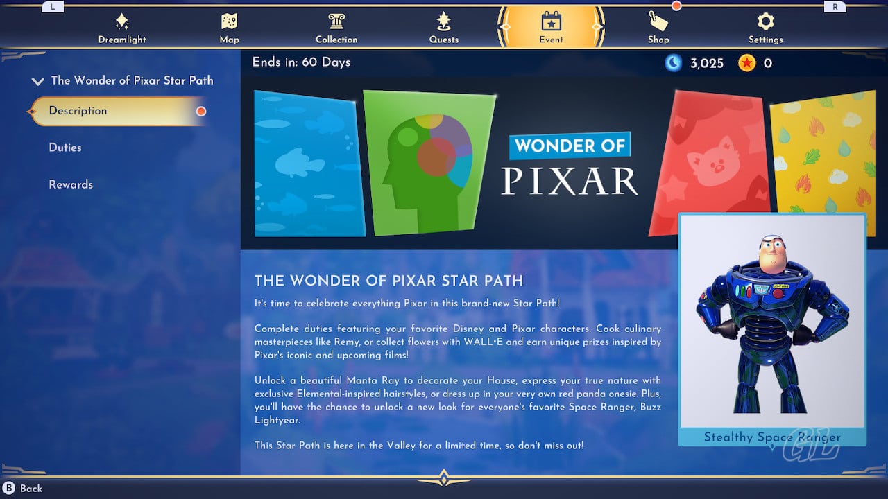 Wonder of Pixar Star Path