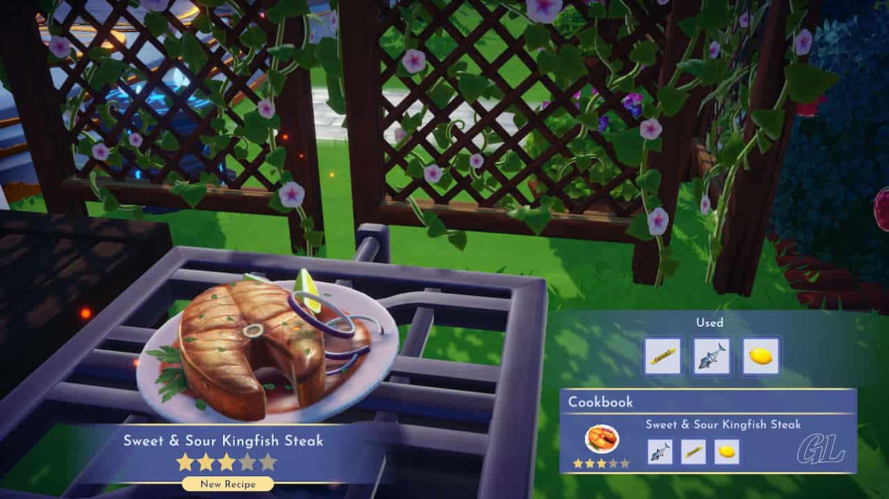 Make Sweet & Sour Kingfish Steak in Disney Dreamlight Valley